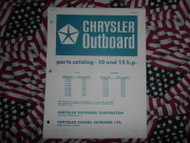 Chrysler Outboard 10 15 HP Parts Catalog Manual HC HB OEM