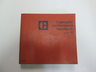 Caterpillar Performance Handbook Manual Edition 10 STAINED CATERPILLAR USED OEM