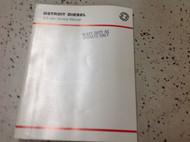 Detroit Diesel 8.2 Liter Heavy Duty AG Gaskets Service Shop Repair Manual OEM