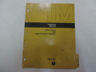 John Deere A16 High Pressure Washer Technical Manual MINOR STAINS FACTORY OEM