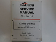 MerCruiser #16 Marine Engines GM V8 454 502 Section 1-4 Service Manual ***