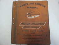 Mercury MerCruiser Stern Drive Units Marine Engine Parts & Service Manual STAINS