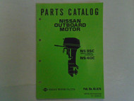 Nissan Marine Outboard Motor NS 35C/40C Parts Catalog Manual # M-576 OEM Book