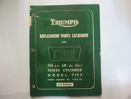 1969 Triumph Replacement Parts Catalogue For Trident 750CC 45CU.INS. 2nd Edition