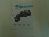 OMC Cobra Stern Drives 4.3 Litre Parts Catalog Outboard Marine Part No. 985758