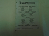 OMC Cobra Stern Drives Optional Equipment Parts Catalog Marine 986550 6/89