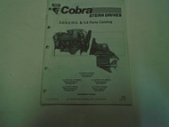 OMC Cobra Stern Drives 5.0/5.0 H.O. & 5.8 Parts Catalog Part No. 986545 6/89