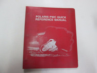 Polaris Watercraft PWC Quick Reference Manual BINDER FACTORY OEM DEALERSHIP