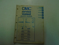 OMC Electric Models Service Manual 12•24 Volt Foot Control•Hand Steering•Transom