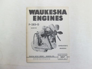 Waukesha Engines F-283-G Series Operators Manual MINOR STAINS FACTORY OEM DEAL