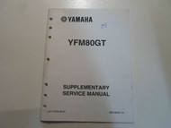 2005 Yamaha YFM80GT Supplementary Service Manual FACTORY OEM BOOK 05 DEALERSHIP