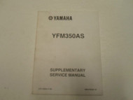 2004 Yamaha YFM250AS Supplementary Service Repair Shop Manual FACTORY OEM 04