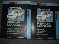 2004 Toyota RAV4 RAV 4 Service Shop Repair Manual Set OEM 04 BRAND NEW