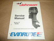 1989 Johnson Evinrude Outboards 60 thru 70 Service Shop Repair Manual OEM Boat x