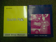 2004 Hyundai Santa Fe Service Repair Shop Manual Set W Technical Bulletins Book