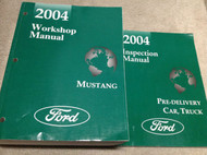 2004 Ford Mustang Gt Cobra Mach Service Shop Repair Manual SET W PRE DELIVERY BK