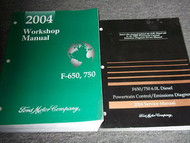 2004 Ford F-650 750 MEDIUM DUTY TRUCK Service Shop Repair Manual Set 04 W PCED