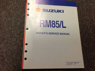 2004 2005 2006 2007 2008 Suzuki RM85/L RM 85/L Service Shop Repair Manual