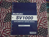2003 Suzuki SV1000 SV 1000 Supplementary Service Shop Repair Manual K3