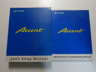 2003 HYUNDAI ACCENT Service Shop Repair Manual SET W EWD BRAND NEW Factory 2003