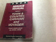 2003 Dodge Caravan Voyager & Chrysler Town & Country Service Shop Manual Vol 2
