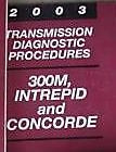2003 CHRYSLER DODGE INTREPID 300M TRANSMISSION DIAGNOSTIC PROCEDURES Shop Manual