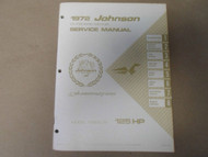 1972 Johnson Outboards Service Shop Repair Manual 125 HP 125ESL72 OEM Boat x