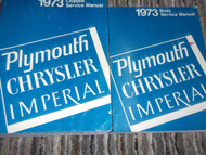 1973 Chrysler Imperial Plymouth Barracuda Roadrunner Service Shop Manual Set OEM