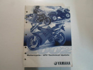 2002 Yamaha Motorcycle ATV Technical Update Shop Manual OEM FACTORY BOOK 00