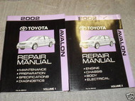 2002 TOYOTA AVALON Service Repair Shop Manual Set OEM 2 VOLUME SET FACTORY HUGE