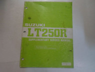 1988 Suzuki LT250R Service Manual Supplement LT250RJ STAINED WORN OEM FACTORY 88
