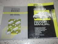 2001 TOYOTA ECHO Service Shop Repair Manual Set FACTORY W WIRING DIAGRAM
