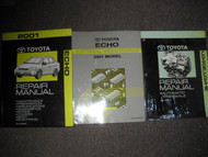 2001 TOYOTA ECHO Service Repair Shop Manual SET W Wiring Diagram & Transaxle Bk