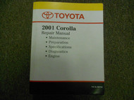 2001 TOYOTA Corolla Maintenance Preparation Engine Service Repair Manual 2ND EDI