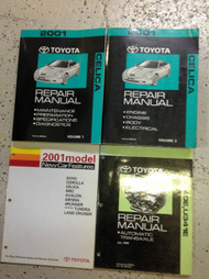 2001 Toyota Celica Service Repair Shop Manual Set W TRANSMISSION + FEATURES BOOK