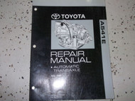 2001 01 Toyota CAMRY AUTOMATIC TRANSAXLE Service Shop Repair Manual A541E A 541