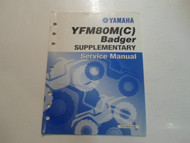 2000 Yamaha YFM80M (C) Badger Supplementary Service Manual FACTORY OEM BOOK 00 x