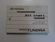 2000 Toyota TUNDRA TRUCK Owners Manual FACTORY OEM BOOK 00 DEALERSHIP x