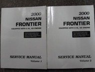 2000 Nissan Frontier 2.4L KA Service Shop Repair Manual 2 Vol NEW FACTORY OEM