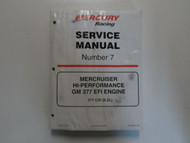 2000 Mercury Racing #7 Mercruiser Hi Performance GM Service Manual WATER DAMAGE