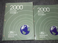 2000 MERCURY COUGAR Service Shop Repair Manual Set OEM 2 VOLUME HUGE