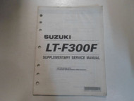 2000 Suzuki LT-F300F Supplementary Service Manual WATER DAMAGED OEM 00 FACTORY