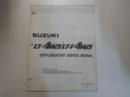 1990 Suzuki LT 4WD LT-F 4WD Supplementary Service Manual STAINED FACTORY OEM 90