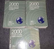2000 Ford Crown Victoria Mercury Grand Marquis Service Shop Repair Manual Set 3