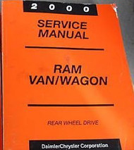 2000 DODGE RAM VAN WAGON Service Repair Shop Manual BOOK FACTORY OEM BOOKS 2000