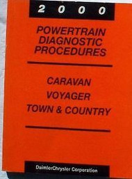 2000 DODGE CARAVAN POWERTRAIN Diagnostic Service Shop Repair Manual DEALERSHIP
