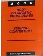 2000 CHRYSLER SEBRING CONVERTIBLE BODY Shop Repair Service Manual DIAGNOSTICS
