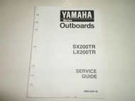 1999 Yamaha Marine Outboards SX200TR LX200TR Service Guide Manual WATER DAMAGED