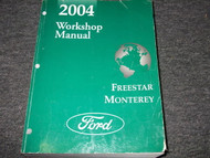 2004 FORD Freestar Mercury Monterey VAN Service Repair Shop Workshop Manual OEM