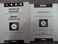 1999 JEEP WRANGLER Service Repair Shop Manual SET FACTORY DEALER OEM BOOKS 99